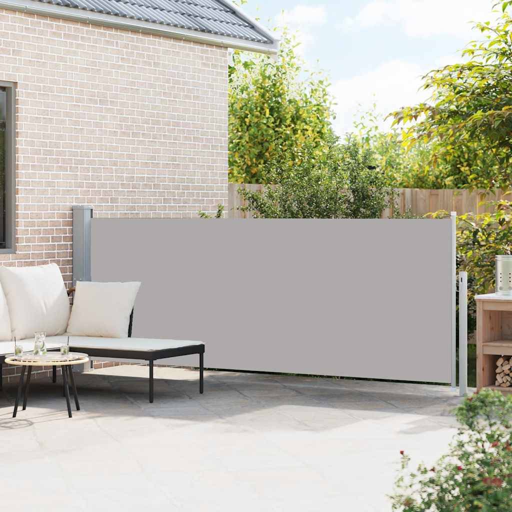 vidaXL Ausziehbare Seitenmarkise 140×500 cm Grau