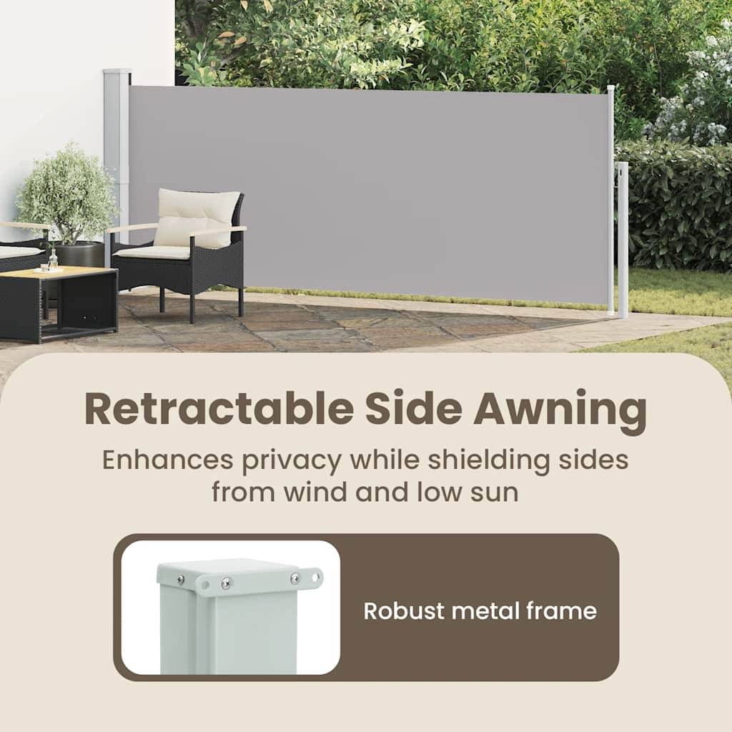 vidaXL Ausziehbare Seitenmarkise 140×500 cm Grau