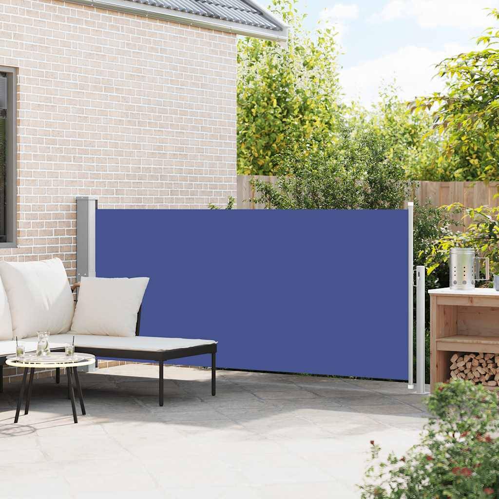 vidaXL Ausziehbare Seitenmarkise 140x300 cm Blau