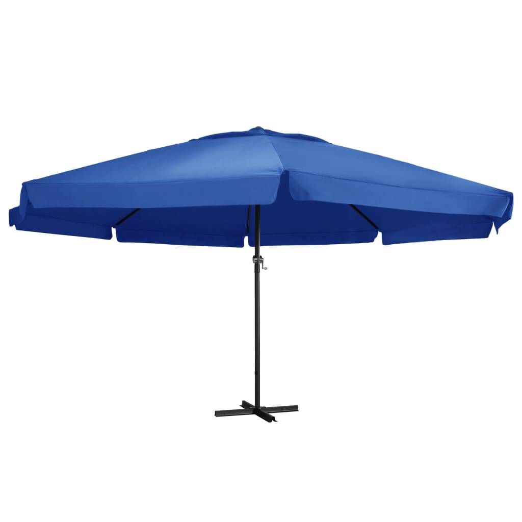 vidaXL Sonnenschirm mit Aluminium-Mast 600 cm Azurblau