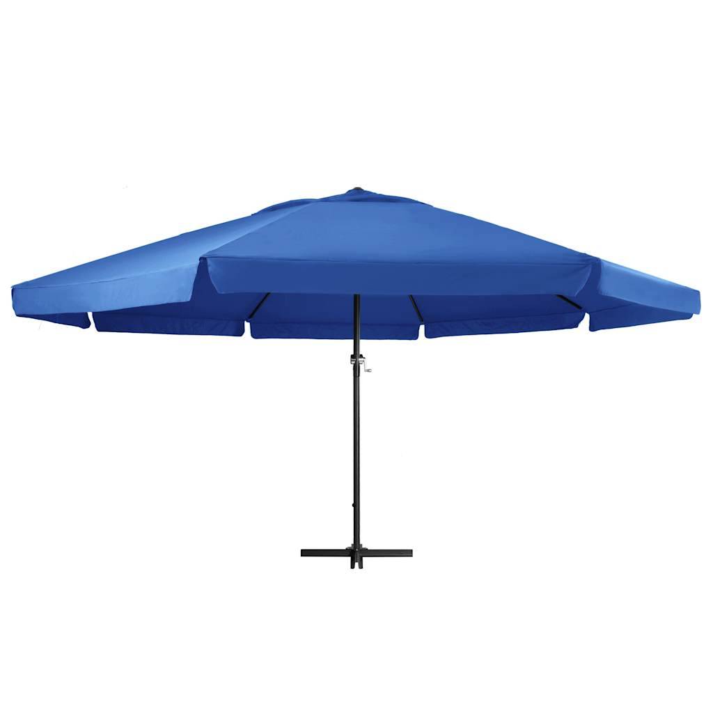 vidaXL Sonnenschirm mit Aluminium-Mast 600 cm Azurblau