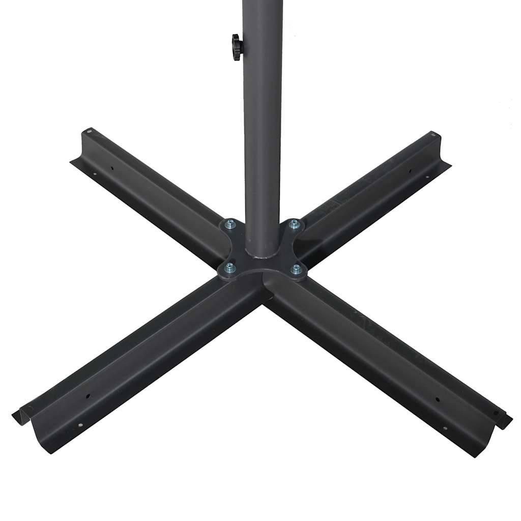 vidaXL Sonnenschirm mit Aluminium-Mast 600 cm Azurblau