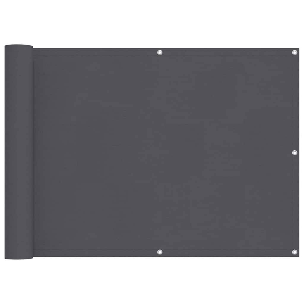vidaXL Balkonsichtschutz Oxfordgewebe 75x600 cm Anthrazit