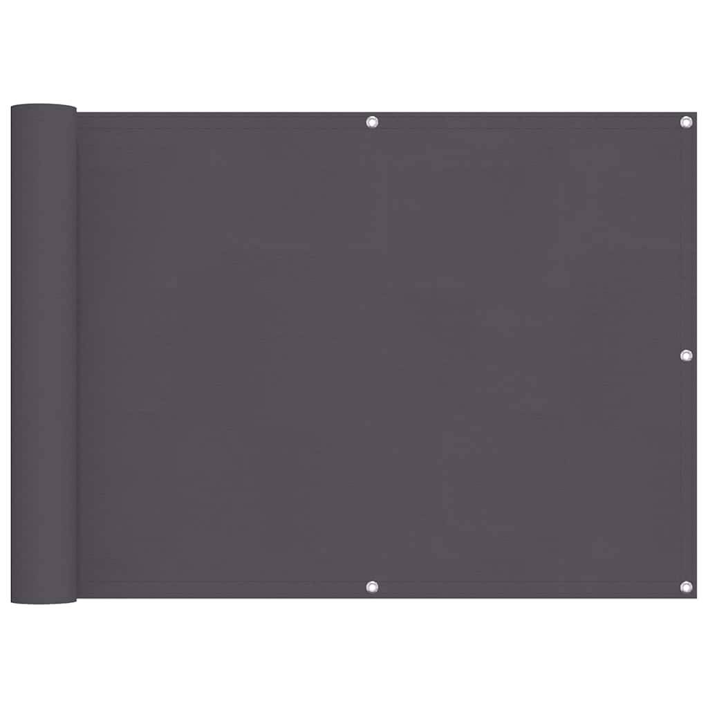 vidaXL Balkonsichtschutz Oxfordgewebe 75x600 cm Anthrazit