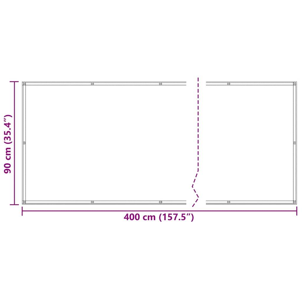 vidaXL Balkonsichtschutz Oxfordgewebe 90x400 cm Anthrazit