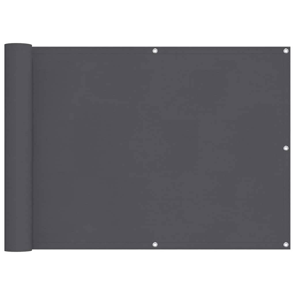 vidaXL Balkonsichtschutz Oxfordgewebe 75x400 cm Anthrazit
