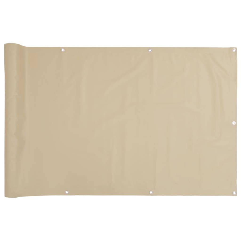 vidaXL Balkonsichtschutz Oxfordgewebe 90x400 cm Beige