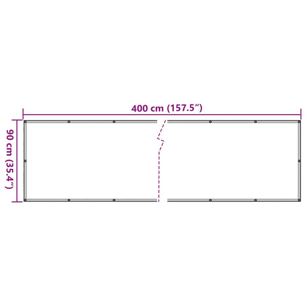 vidaXL Balkonsichtschutz Oxfordgewebe 90x400 cm Beige