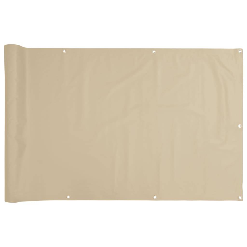 vidaXL Balkonsichtschutz Oxfordgewebe 75x400 cm Beige