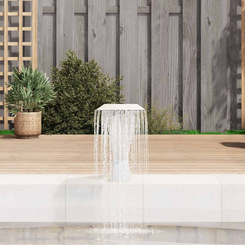 vidaXL Pool-Wasserfall Edelstahl 64x30x52 cm Silbern