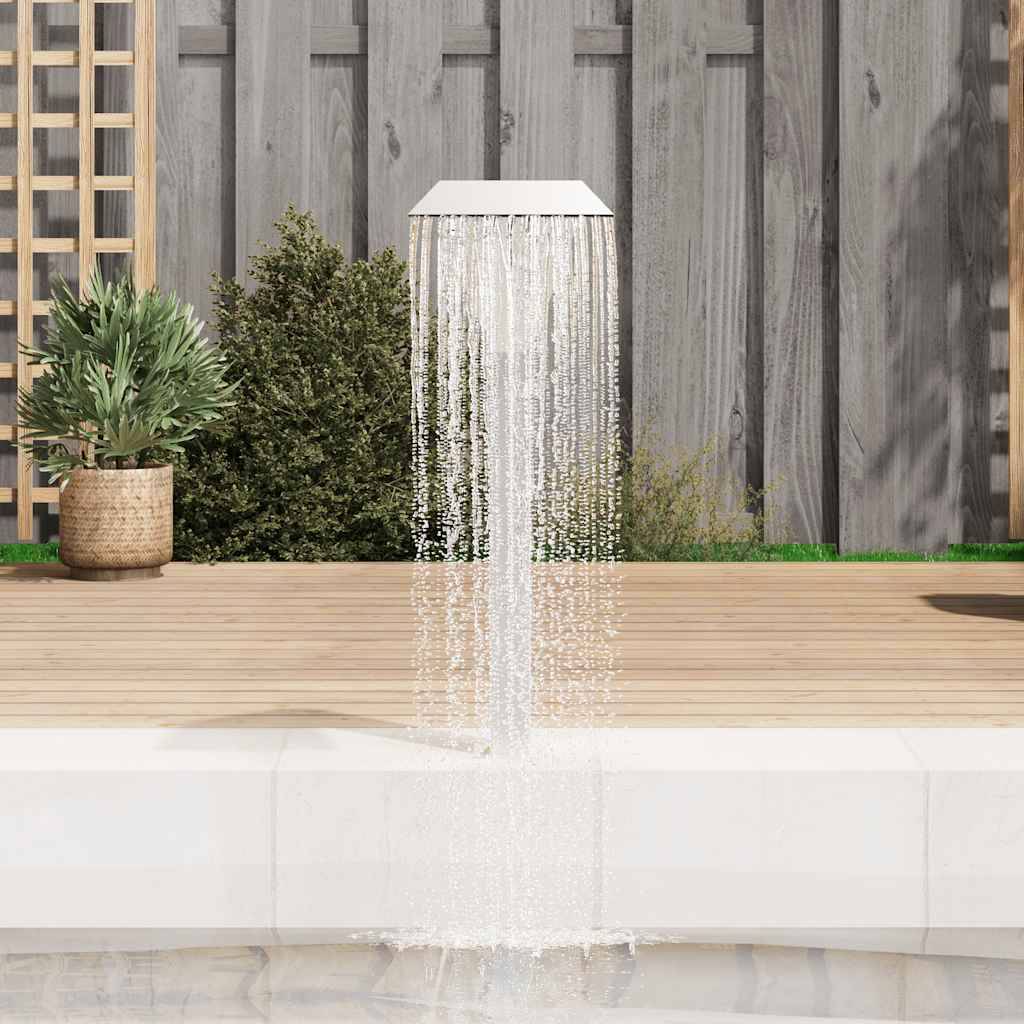 vidaXL Pool-Wasserfall Edelstahl 50x30x90 cm Silbern
