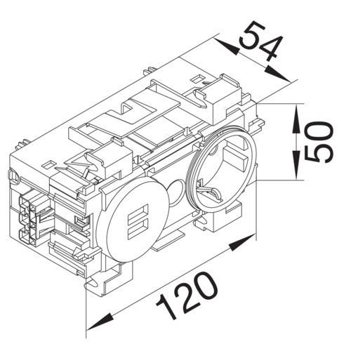 GS16019016 Elektro-Sockelleisten-Zubehör GS16019016 Steckdosencontainer Verkehrsweiß 1St.
