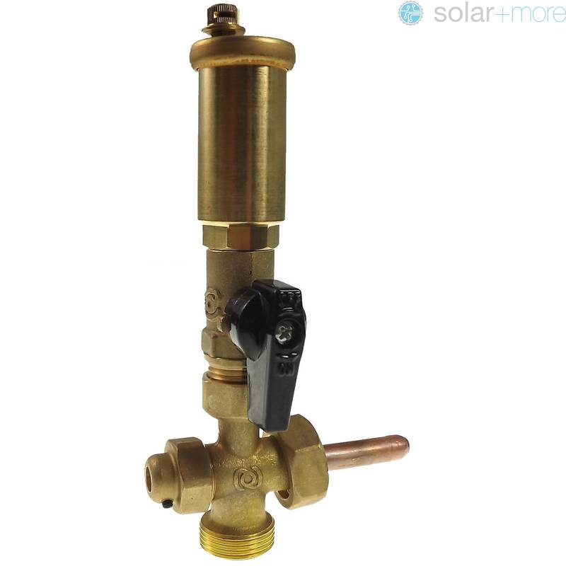 Sensor / Fühler T-Stück mit Automatik Entlüfter 3/4"