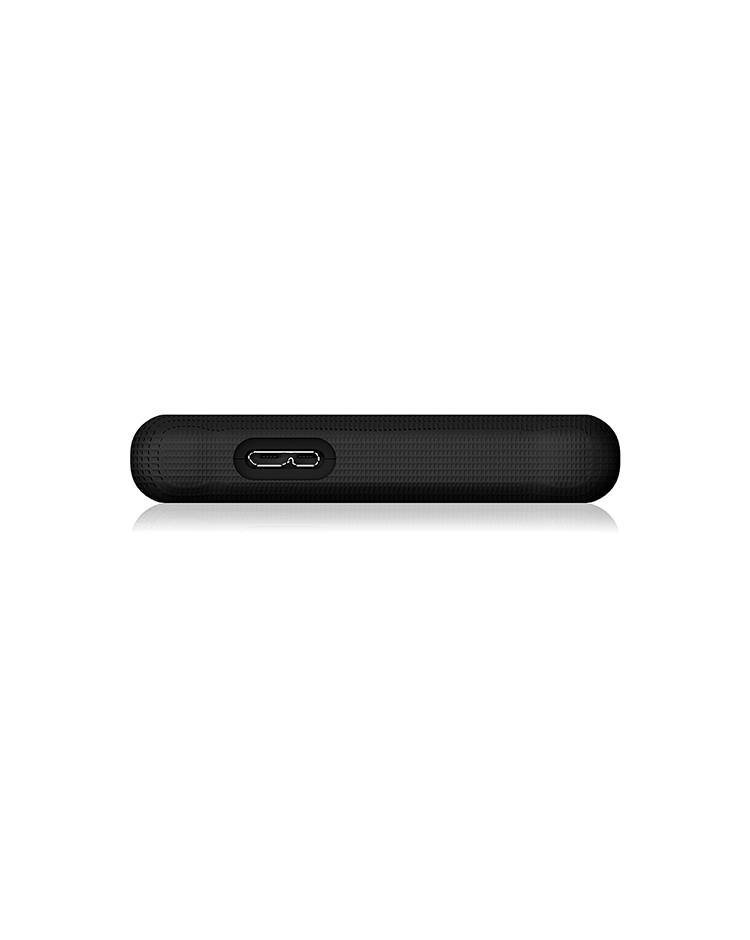 IB-223U3a-B; Ext. Gehäuse f. 2,5" SATA HDD zu USB3.0 Interface, schraubenlos, mit silicon protector, schwarz