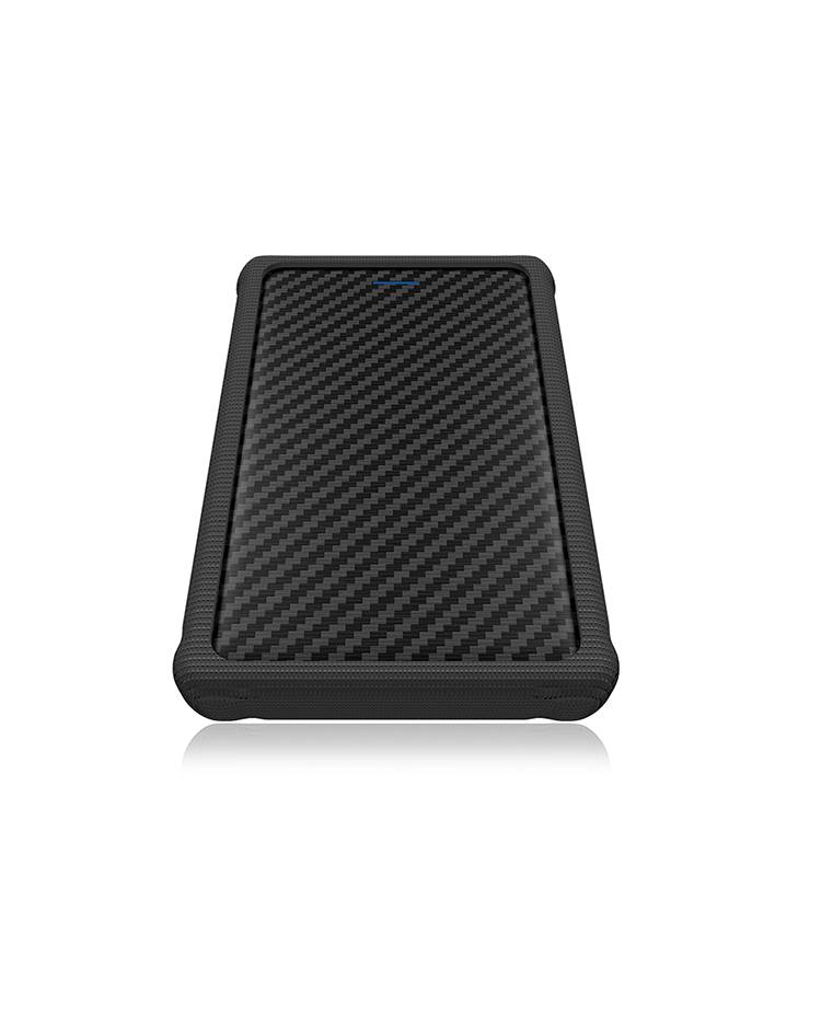 IB-223U3a-B; Ext. Gehäuse f. 2,5" SATA HDD zu USB3.0 Interface, schraubenlos, mit silicon protector, schwarz