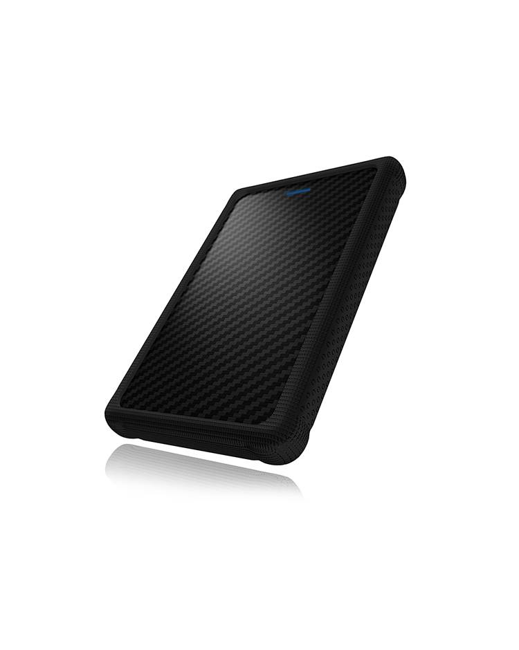 IB-223U3a-B; Ext. Gehäuse f. 2,5" SATA HDD zu USB3.0 Interface, schraubenlos, mit silicon protector, schwarz