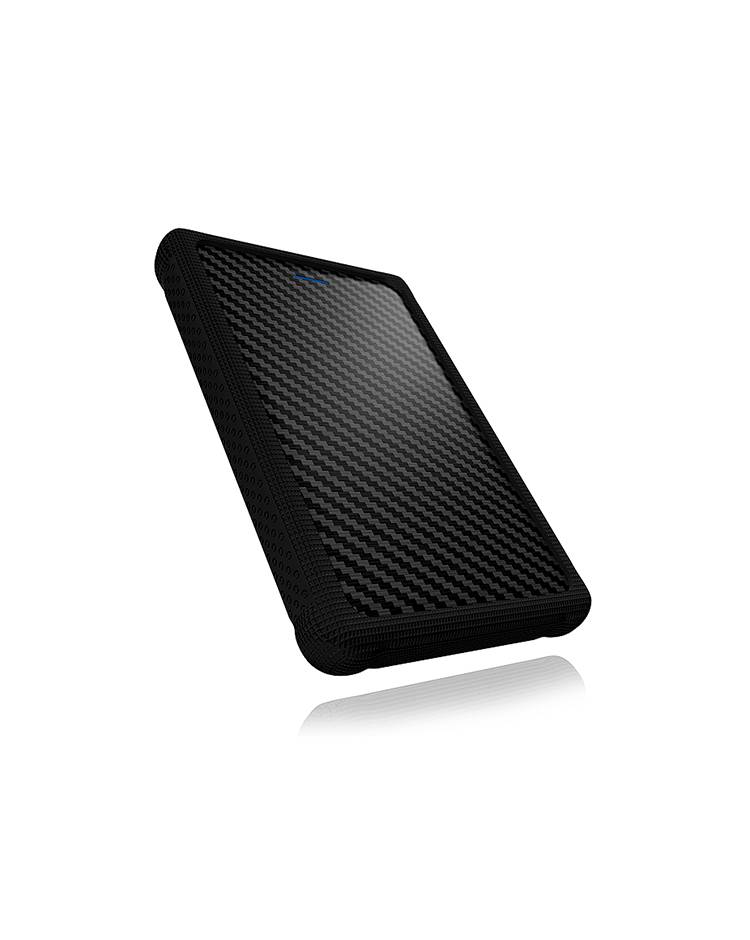 IB-223U3a-B; Ext. Gehäuse f. 2,5" SATA HDD zu USB3.0 Interface, schraubenlos, mit silicon protector, schwarz