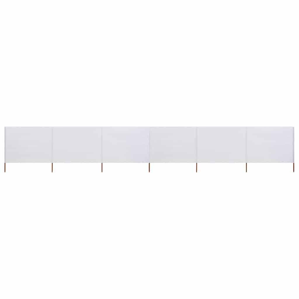 vidaXL 6-teiliges Windschutzgewebe 800 x 80 cm Weiß