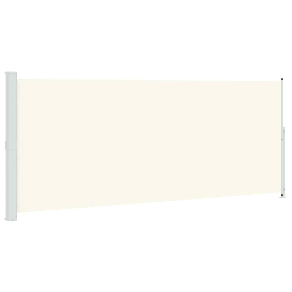 vidaXL Seitenmarkise Ausziehbar 200x500 cm Creme