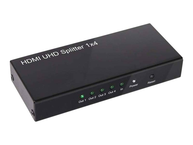 club3D CSV-1380 4 Port HDMI-Splitter 4096 x 2160 Pixel Schwarz