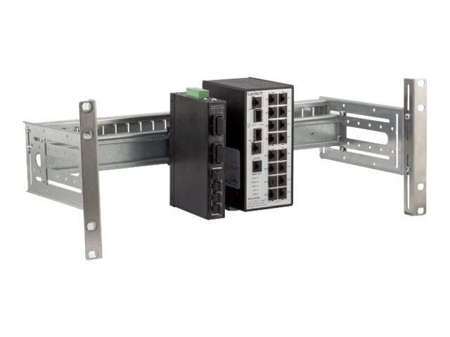EFB-Elektronik Universal DIN-Rail Holder - DIN Schienenpanel - Deckenmontage möglich, geeignet für Wandmontage, Rack mon