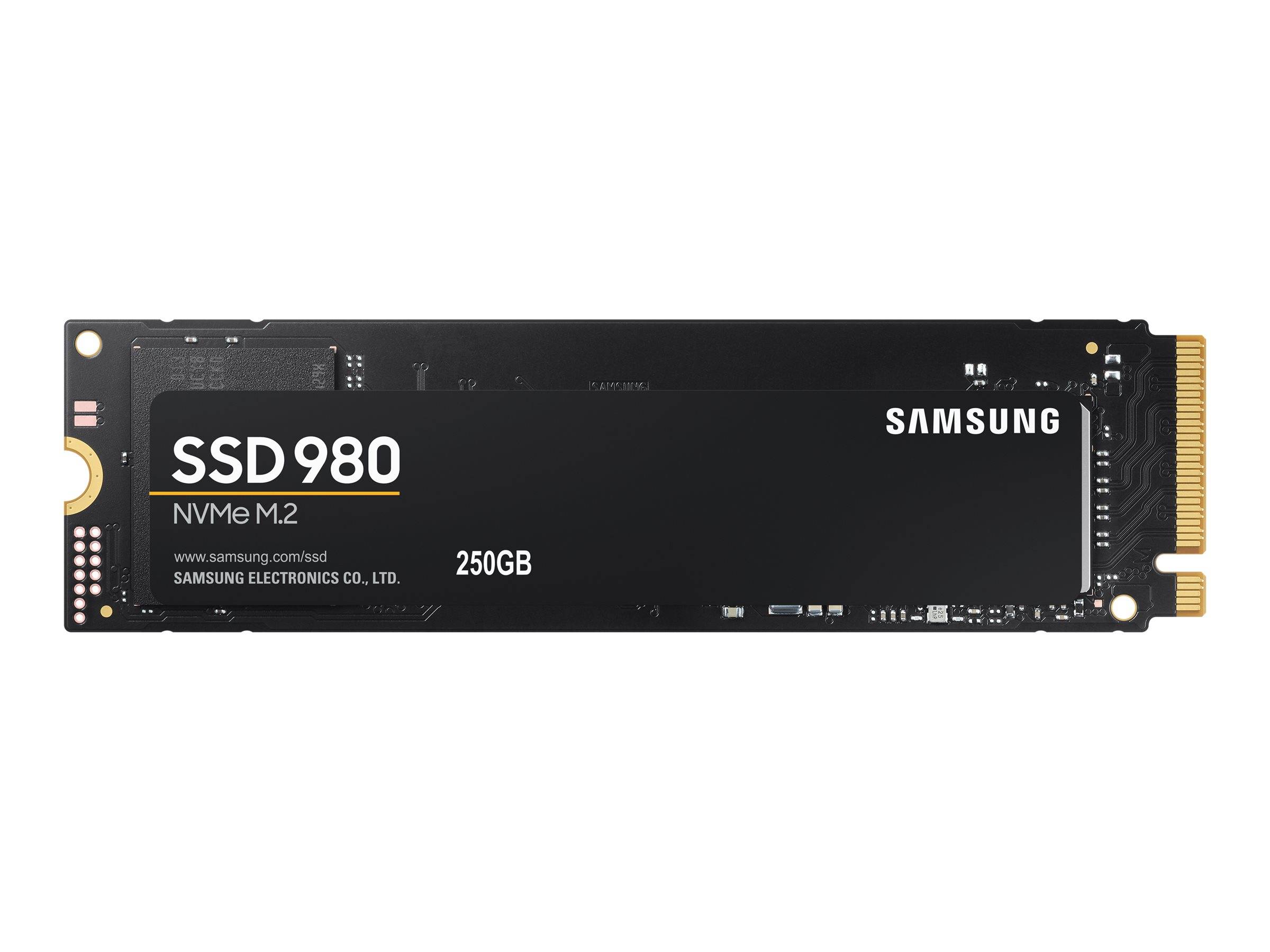 Samsung 980 250 GB Interne M.2 PCIe NVMe SSD 2280 M.2 NVMe PCIe 3.0 x4 Retail MZ-V8V250BW