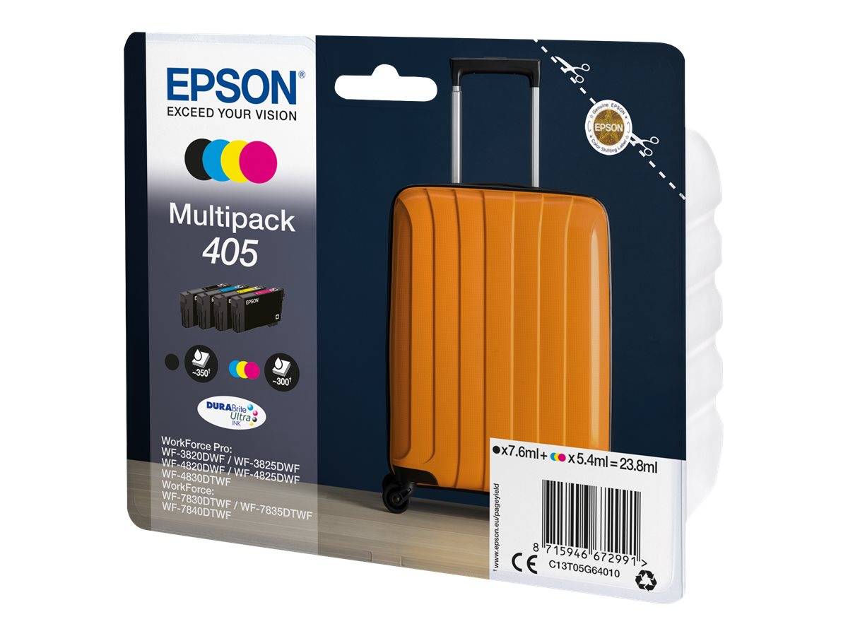 Epson Druckerpatrone T05G6, 405 Original Kombi-Pack Schwarz, Gelb, Cyan, Magenta C13T05G64010