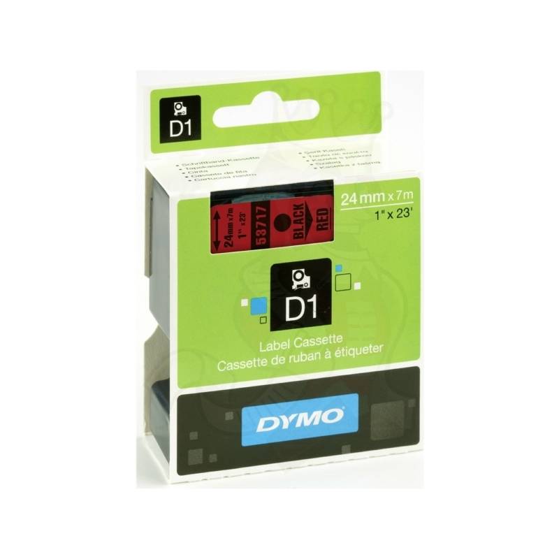 DYMO D1 Schriftbandkassette schwarz/rot, 24 mm x 7 m