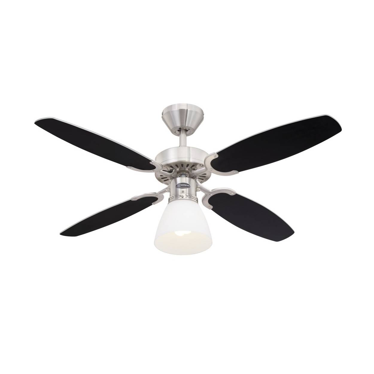 Westinghouse Capitol Deckenventilator 42 W (Ø x H) 105 cm x 44 cm Silber mit Beleuchtung, Wendbare Flügel