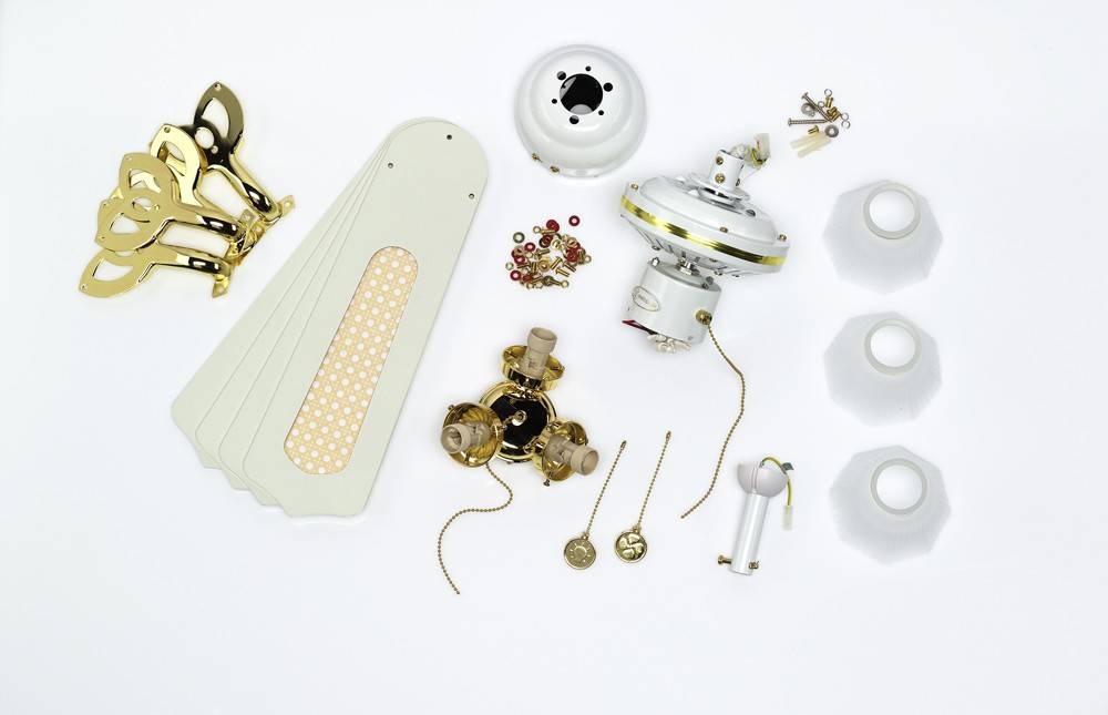 Westinghouse Princess Trio Deckenventilator 55 W (Ø x H) 105 cm x 43 cm Weiß mit Beleuchtung, Wendbare Flügel