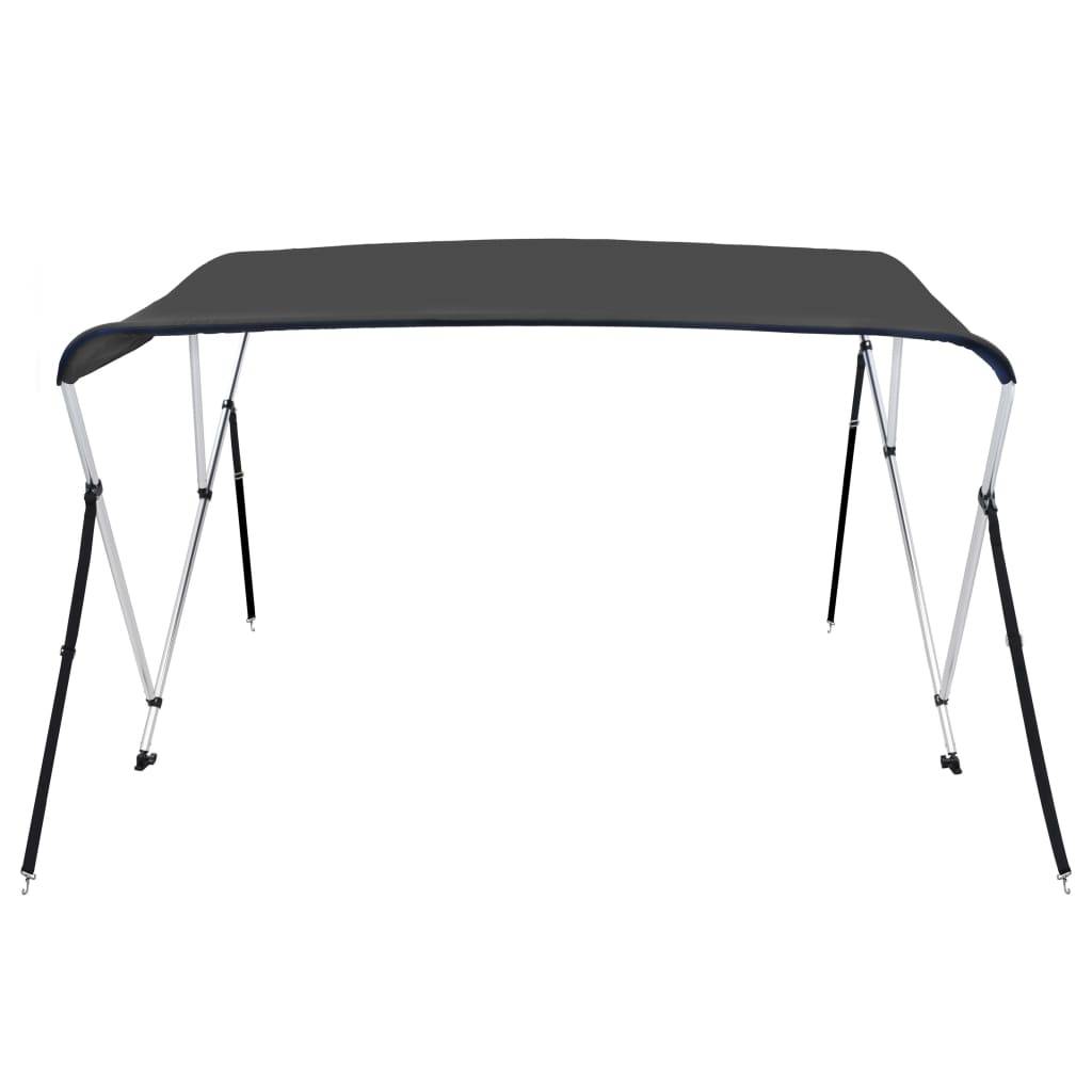 vidaXL 3-Bow Bimini Top Anthrazit 183x160x137 cm