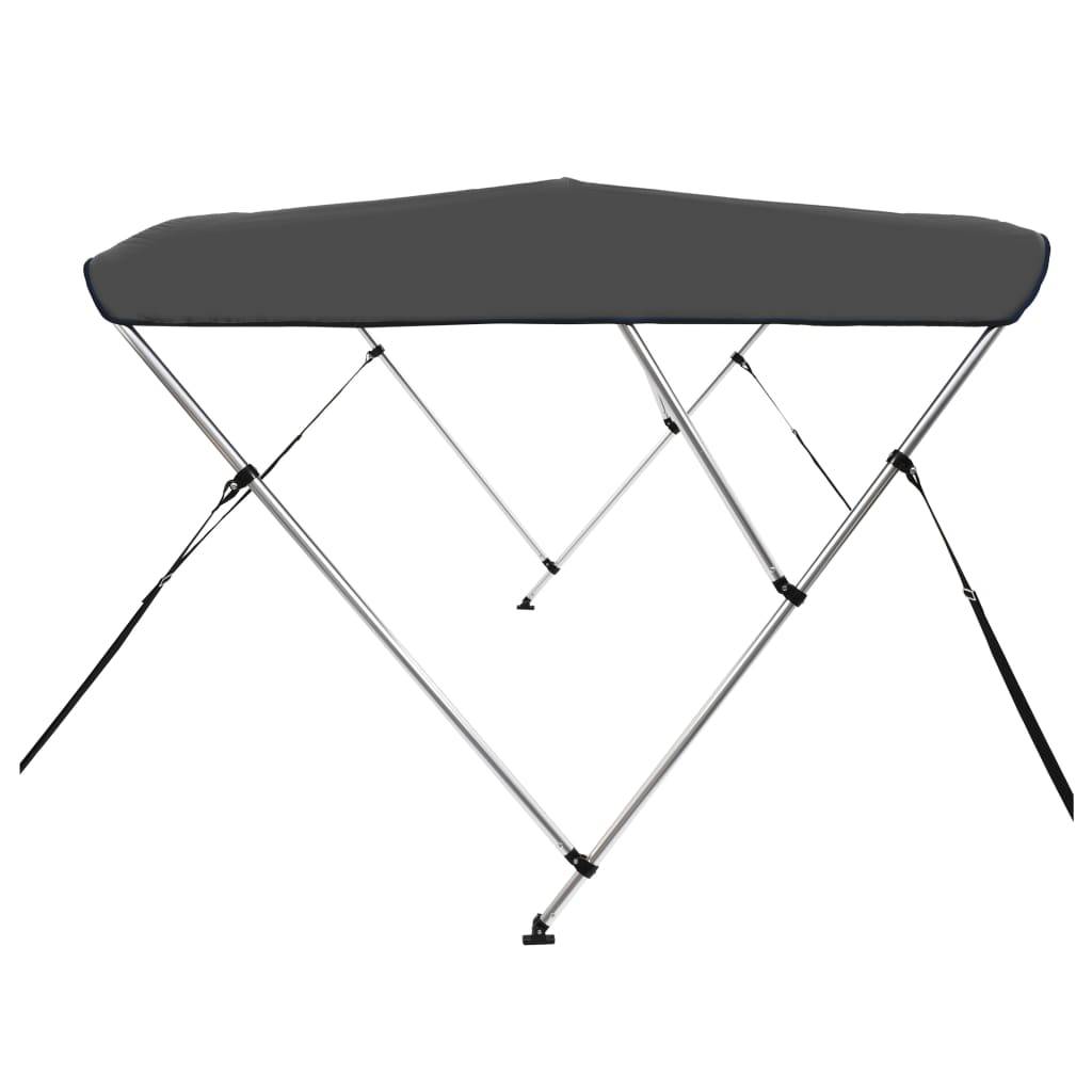 vidaXL 3-Bow Bimini Top Anthrazit 183x160x137 cm