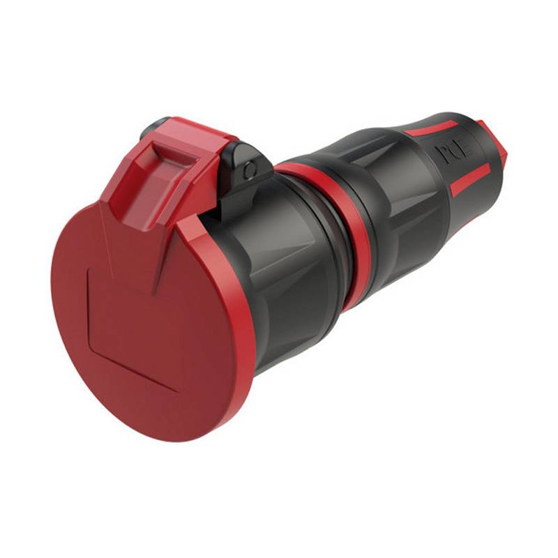 PCE 25712-sr Schutzkontaktkupplung 250 V Schwarz/Rot IP54