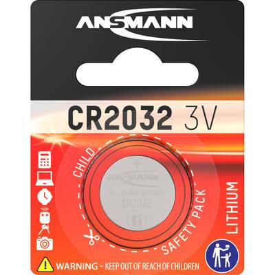 ANSMANN 5020122 Knopfzelle CR2032 3V Lithium Mainboardbatterie Strom / / &