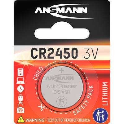 ANSMANN 5020112 Knopfzelle CR2450 3V Lithium Strom / Energie / Licht Akkus