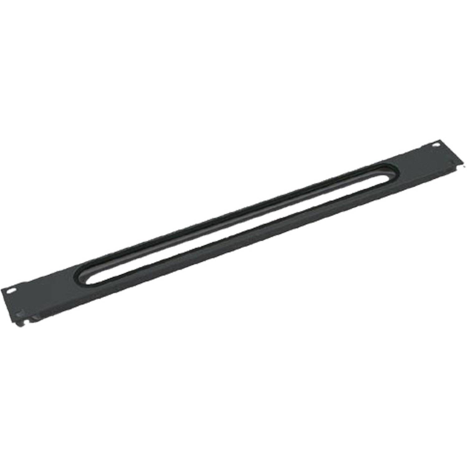 TRITON Rack-Kabeleingangselement - Vorderseite - RAL 9005 - 1U - 48.3 cm (19")
