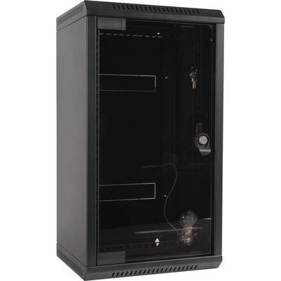 Tritón RKA-10-AS3-BAX-X1 10"/19" Wandschrank Hybrid, mit Sichttür, Triton RKA-10-AS3-BAX-X1, Tiefe 260mm, schwarz