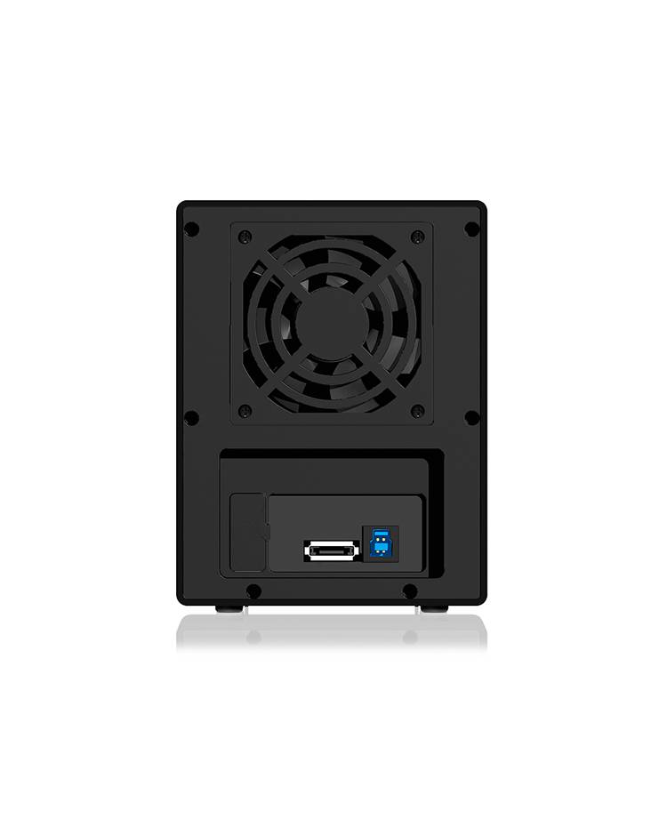 IB-3640SU3, Externes 4-fach JBOD System für 3,5" SATA I/II/III Festplatten, USB 3.0 + eSATA, schwarz