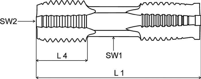Gewindebohrerbit Multi Drive HexTap DS M 45 HSS-G f.DL/SL doppels. Tol.ISO 2/6H