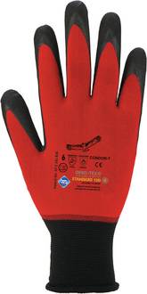 Handschuhe Condor Gr.9 rot Nylon/EL m.Nitrilmikroschaum EN 388 Kat.II