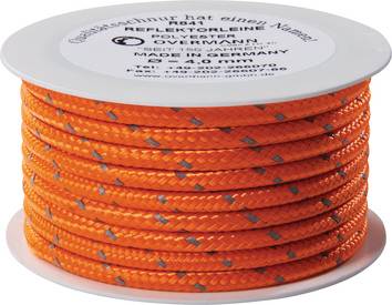 Reflektorschnur Safety Reflector L.50m D.8mm PES orange OVERMANN