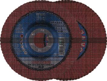 Fächerscheibe POLIFAN® A SGP CURVE ALUD.125mm K.40 radial Alu.NK Ausf.L PFERD
