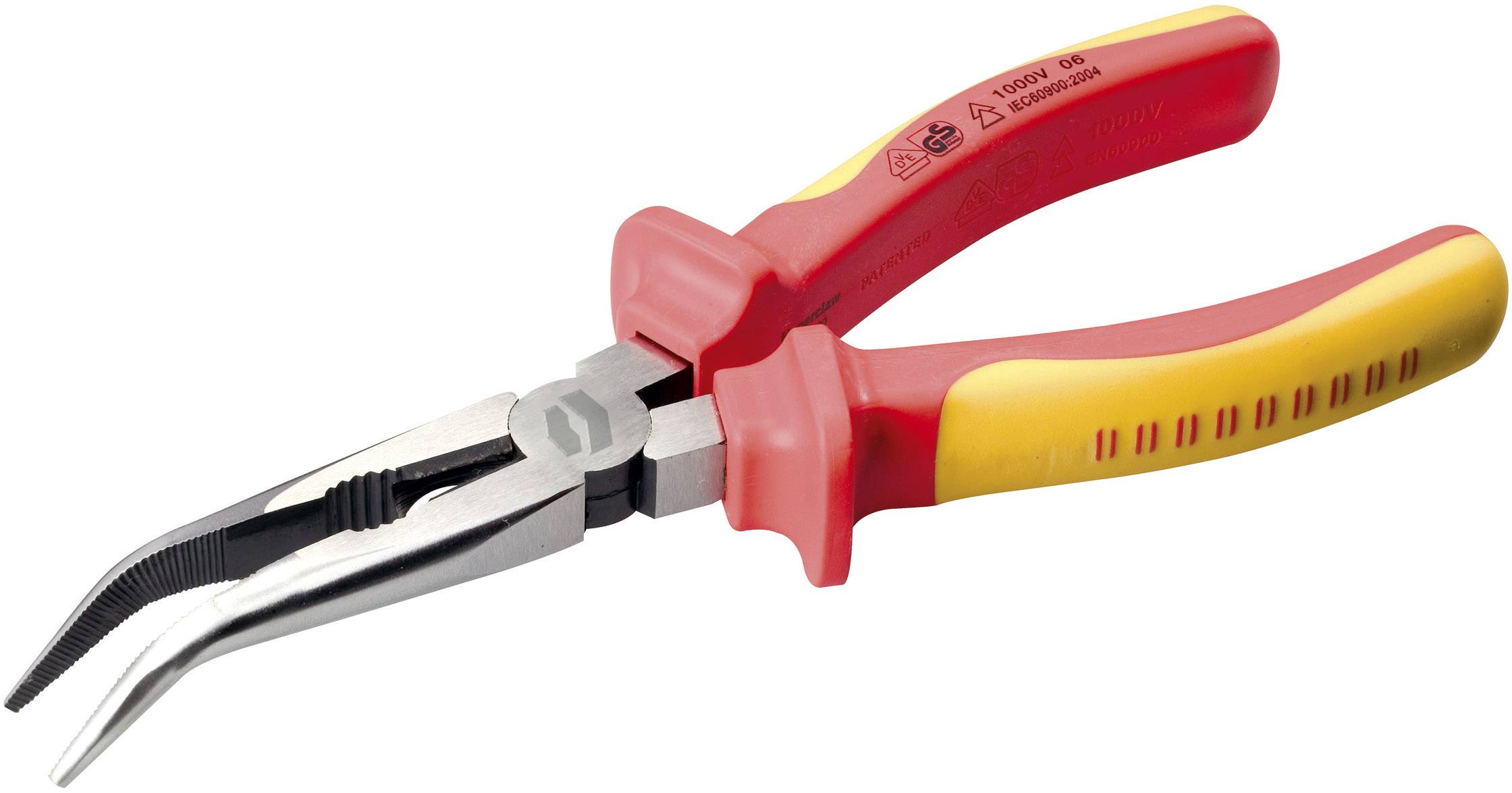 TOOLCRAFT TO-6796773 VDE Telefonzange 40° gebogen Chrom-Vanadium Stahl 200mm