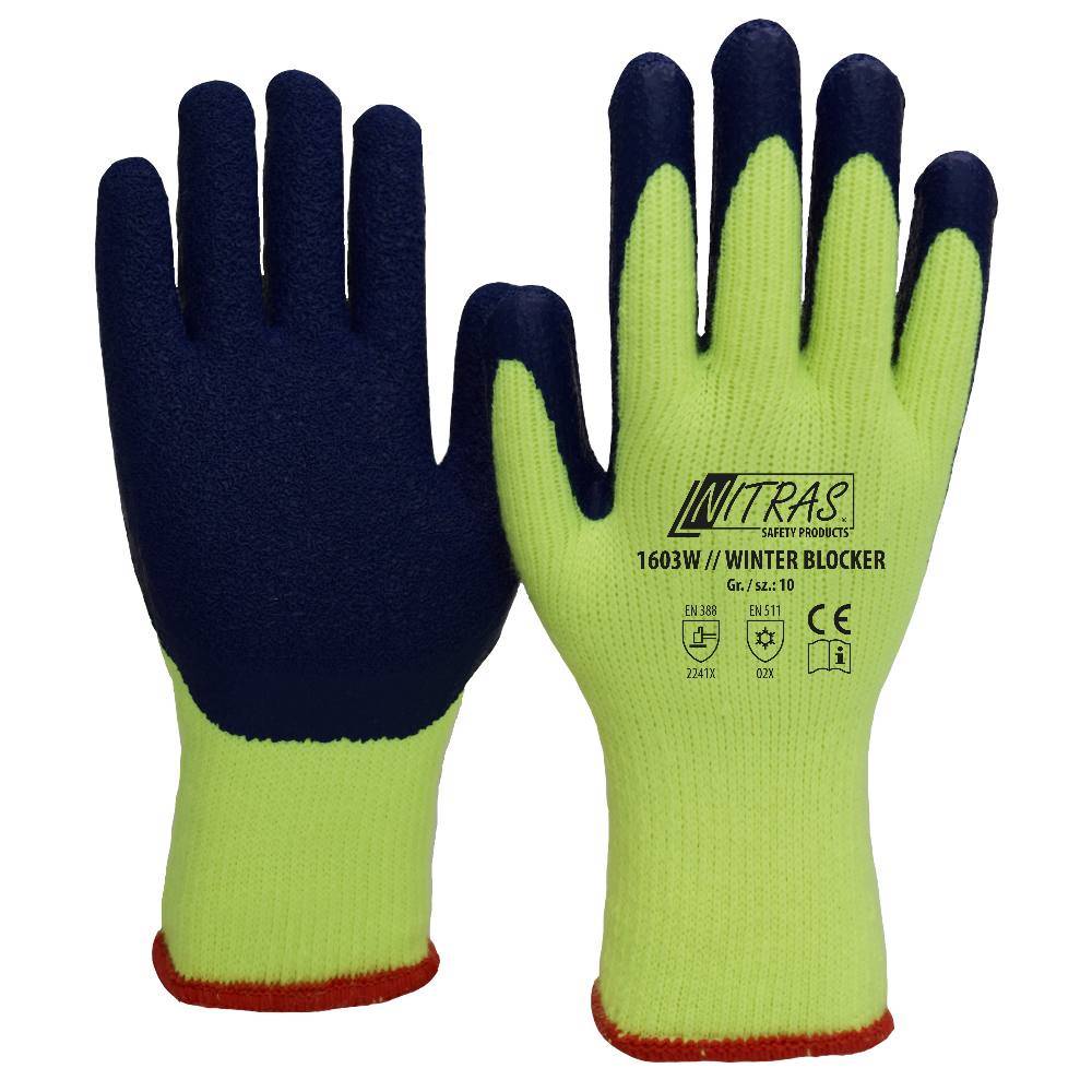 Kälteschutzhandschuhe Winter Blocker Gr.10 gelb/blau EN 388,EN 511 PSA II