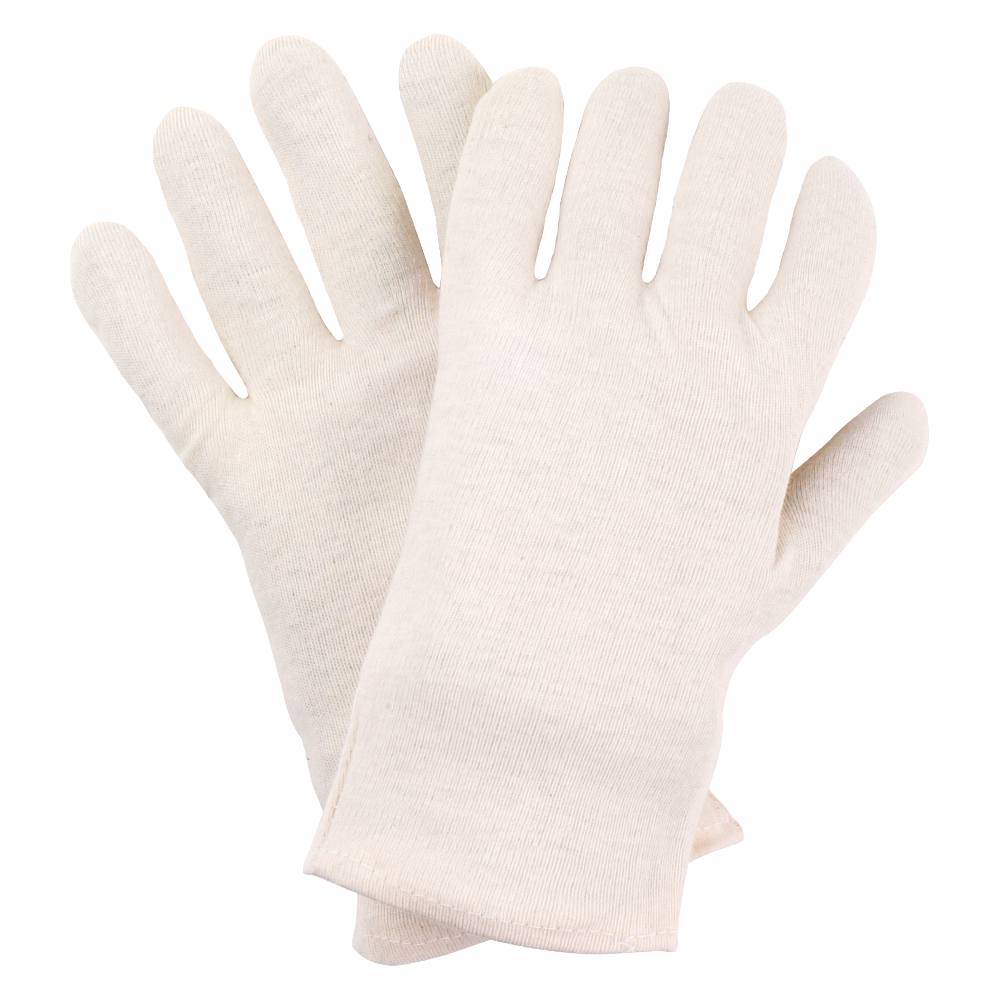 NITRAS Baumwoll-Trikot-Handschuhe, naturfarben, Größe 10