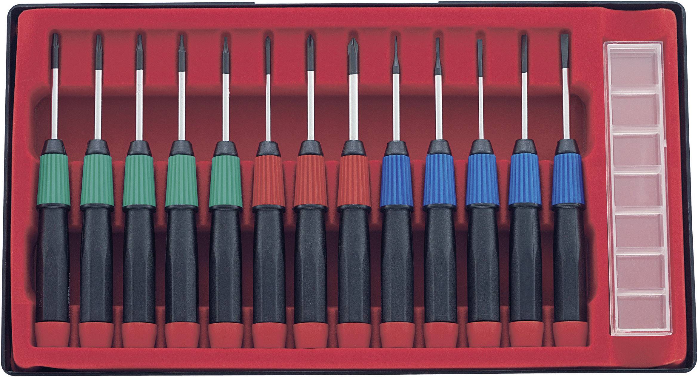 Basetech Elektronik- u. Feinmechanik Schraubendreher-Set 14teilig Schlitz, Kreuzschlitz Phillips, Innen-Sechsrund (TX)