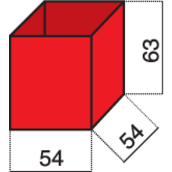 Hünersdorff Sortimentskoffer-Einsatz (L x B x H) 54 x 54 x 63 mm Anzahl Fächer: 1 Inhalt
