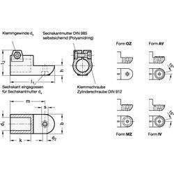 GN 276-B30-MZ-2-BL Laschen-Klemmverbinder