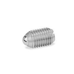 GN 615-M24-KN Druckstück federnd mit Kugel Edelstahl Federdruck normal