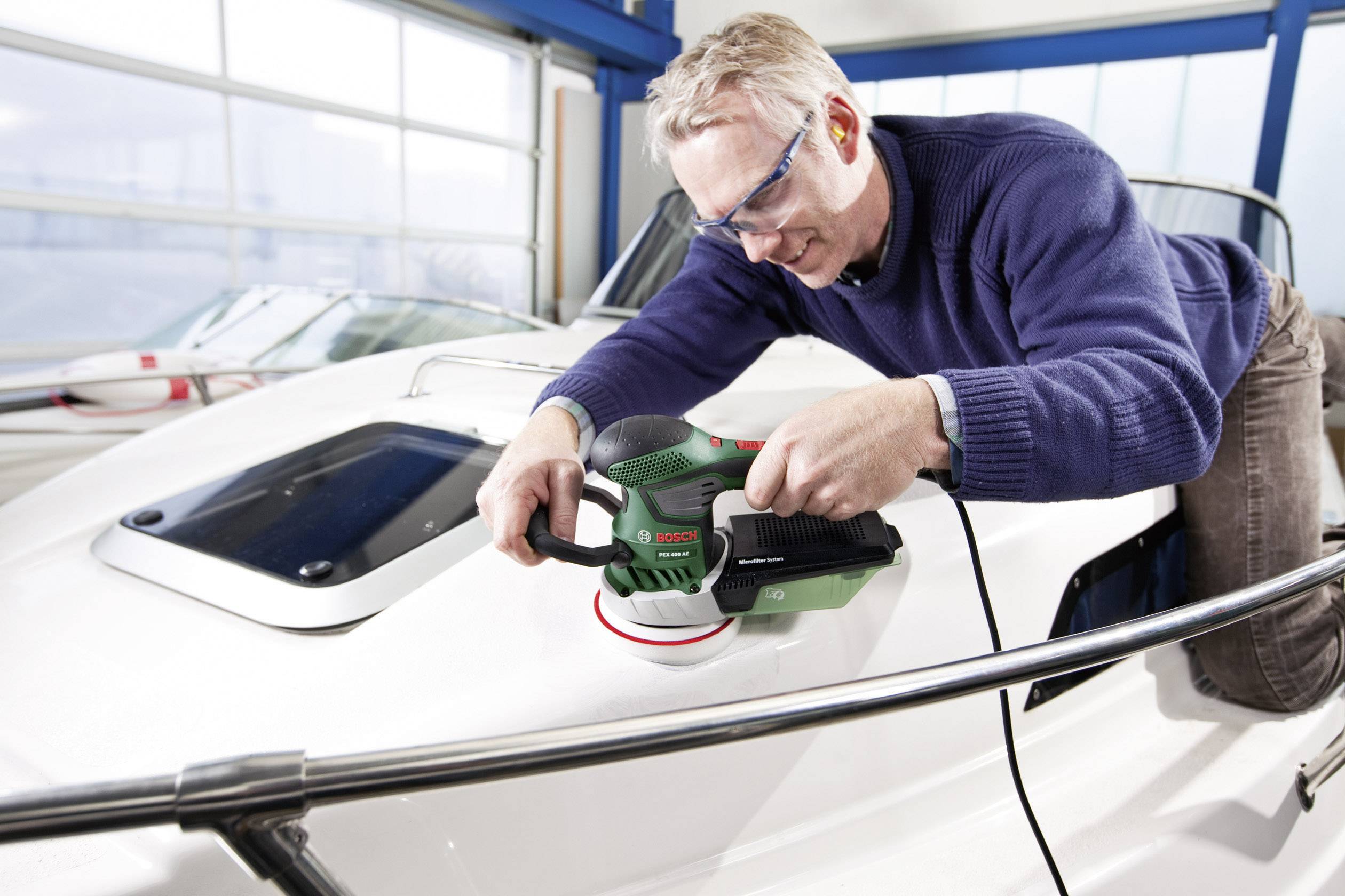 Bosch Home and Garden PEX 400 AE 06033A4000 Exzenterschleifer inkl. Koffer 350W Ø 125mm